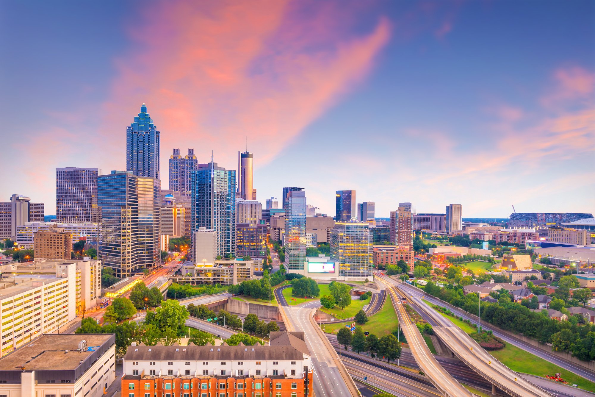 Skyline of Atlanta city